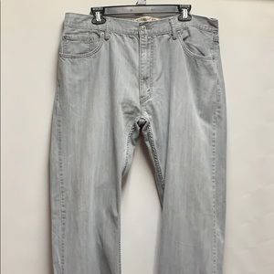 Levi’s Mens 38x34 Original Riveted 505 Straight Leg Zipper Fly Grey Jeans